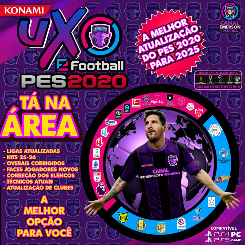 Option File 2025/26 100% Atualizado - Pes 2020 ps4/ps5